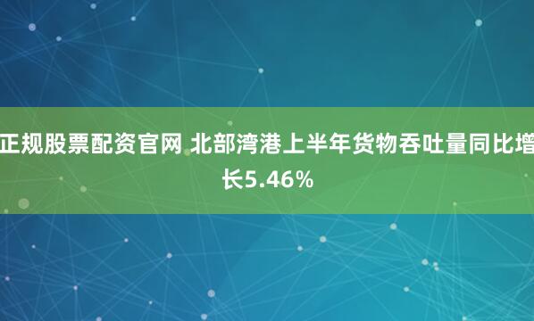 正规股票配资官网 北部湾港上半年货物吞吐量同比增长5.46%