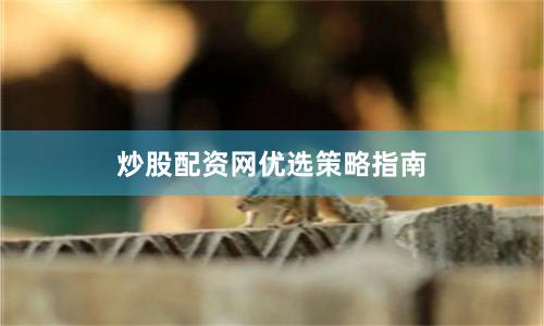 炒股配资网优选策略指南